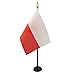 Produktbild AZ FLAG - Tischflagge Polen - 15x10 cm Goldene Splitze - Polnische Tischfahne 10 x 15 Cm - Flaggen