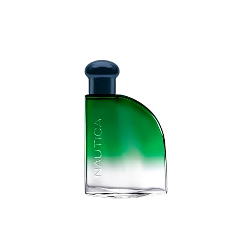 Nautica Color Green Eau de Toilette Uomo, Profumo legnoso fougère, Note di Zenzero, Geranio e Vetiver, 50 ml, 100 ml