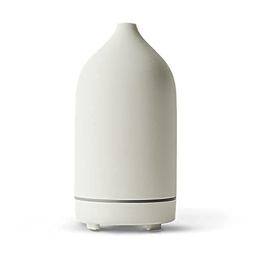 Monademo Stone Diffuser, Ceramic Essential Oil Diffuser, Humidifier 160Ml Ultrasonic Oil Diffuser For Aramatherapy (White) #TOP5
