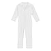 JanJean Kids Boys Fashion Mechanic Coveralls Long Sleeve Turndown Collar Zipper Front Jumpsuit Halloween Cosplay Costume White 14 Years