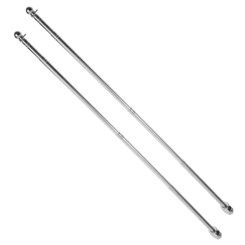 PRETYZOOM 2pezzi Asta Bandiera Per Veicoli a Due Ruote in Acciaio Con Base in Alluminio Accessori Per Ciclisti e Scooter Facile Montaggio e Design Robusto