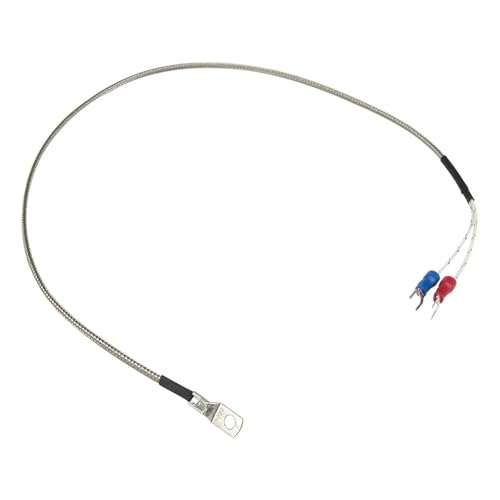 Sensor termopar tipo K con cable blindado metálico de 0,5 m para lecturas estables
