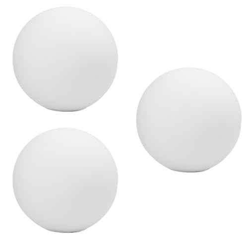 HOMSFOU Lamp Bulb Cover 3pcs G9 Glass Ball Lampshade Frosted White Lamp Globes Replacement Vintage Light Post Replacement for White Pendant Light, 8cm