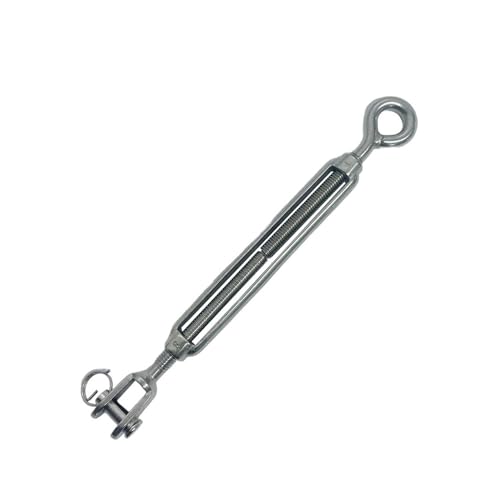 Tensor para cable de acero inoxidable grado marino T316 con quijada 3/8" x 4-7/8", para barco, cubierta y aparejo de cables, 4 piezas miniatura 4