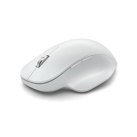 Microsoft Bluetooth Ergonomic Mouse - Glacier with comfortable Ergonomic design, thumb rest, up to 15months battery life. Works with Bluetooth enabled PCs/Laptops Windows/Mac/Chrome computers