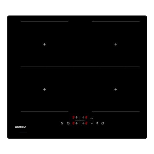 Placa Induccion 4 Fuegos,Control táctil, 9 niveles de Potencia,Temporizador de 1 a 99 minutos, Protección térmica, Bloqueo para niños, Función de refuerzo
