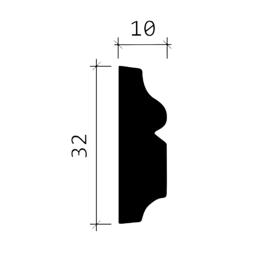 Cimaise flexible Profhome 151323F en polyuréthane élastique prétraité