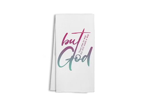 But-God-Christian-Decor-Waffle-Kitchen-Towel-Dish-Towel-Cloth-16x24Decor-Drying-Cloth-Hand-Towels-Tea-Towels-for-Kitchen-Drying-Washing-DecorationsChristian-Gifts-for-Women But God Christian Decor Waffle Kitchen Towel Dish Towel Cloth 16x24Decor Drying Cloth Hand Towels Tea Towels for Kitchen Drying Washing DecorationsChristian Gifts for Women