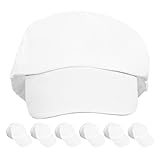 BESTYASH 7 Gorras De Béisbol para Pintadas A Mano con Visera para Manualidades con De Algodón Blanco