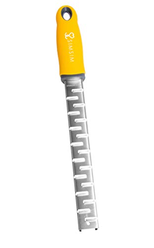 SimSim Profi Hobel, superscharfe Reibe, Edelstahl, lang, schmal, edel, spülmaschinengeeignet, gelber Griff Cover