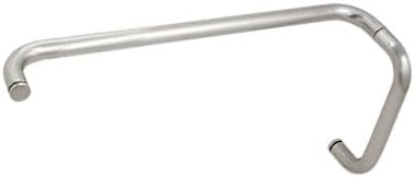 C.R. LAURENCE BMNW8X18SC CRL Satin Chrome 8" Pull Handle and 18" Towel Bar BM Series Combination Without Metal Washers