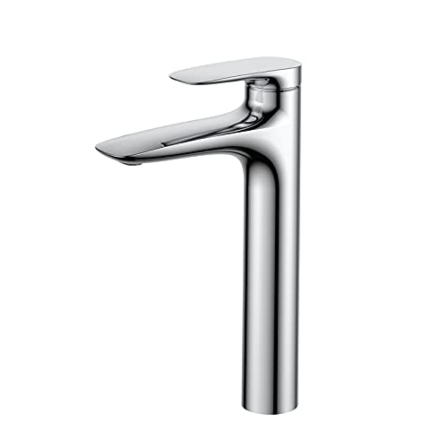 Grifo para lavabo negro cepillado de cuerpo alto monomando de baño 2
