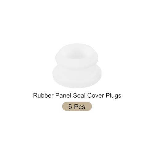 Image of Snap in Locking Hole Plugs Rubber Panel Seal Cover Drilled Silicone Caps, [for Kitchen Rubber, Waterproof Sealing Plugs] - 20mm /0.8in /White /6Pcs