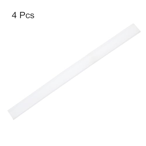 Image of MECCANIXITY Replacement Squeegee Rubber for Window, Glass, Shower Doors, Tile Wall Cleaning, 9.84 Inch, White Pack of 4
