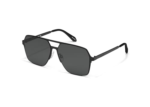 Image of QUAY Backstage Pass Square Aviator Sunglasses, Oversized Sunglasses for Men