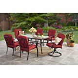 7-Piece Dining Set, Red