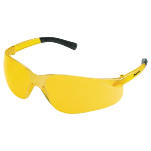 MCR Safety BK114 Amber Polycarbonate Lens Glasses
