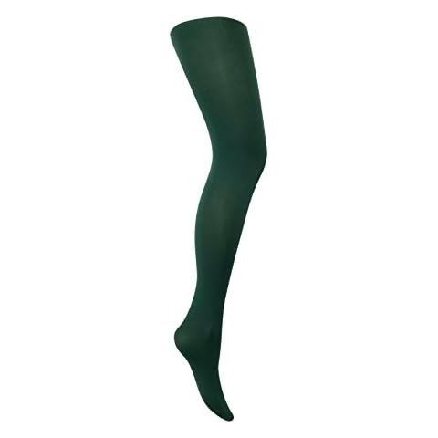 Mysasi Women's 100 den. Opaque Tights Size. M. Bottle Green Cover