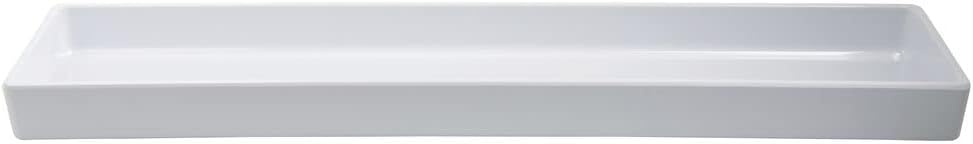 HUBERT Modular Melamine Straight-Sided Pan, White - 30" L x 6" W x 2" H
