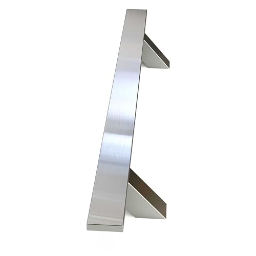 oppali Escovado aço inoxidável 304 porta da frente puxadores | inclinado em um ângulo de 45 °, retângulo T-Bar, 80 cm comprimento total