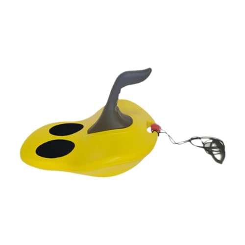 kowaku Snow Sled Ski Sled Unique Outdoor Activities Games Versatile Lightweight Snow Sledge Grass Sled for Boys Children Girls Kids, Yellow