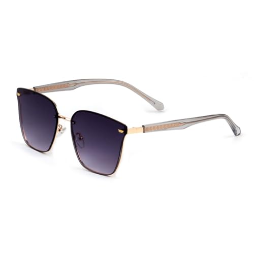 Lunettes de soleil surdimensionnées en métal avec verres de protection total