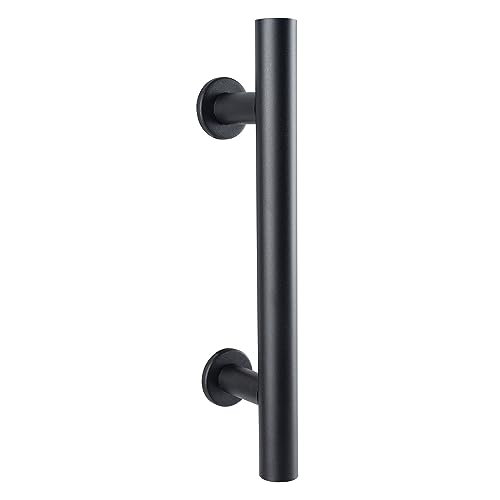 Wright Products Interior Pull and Flush Handle Set for Barn Doors, Matte Black - Image 3