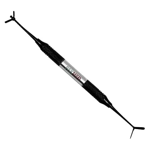 New 5 in 1 Multi-Function Dental Filling Instruments Composite Filling Instrument 2 Condensers, 2 Blades & 1 Acorn Plastic Filling Scaler Stainless Steel Titanium Black1 Pcs (PAKMED) Cover