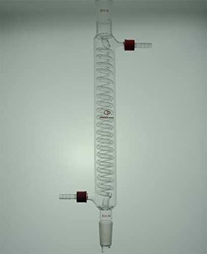 24/40 Joint 300mm Glass Graham Condenser with Removable Hose Connector