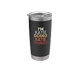 Katie Name Katie Personalized Name First Given Vaso térmico de acero inoxidable de doble pared