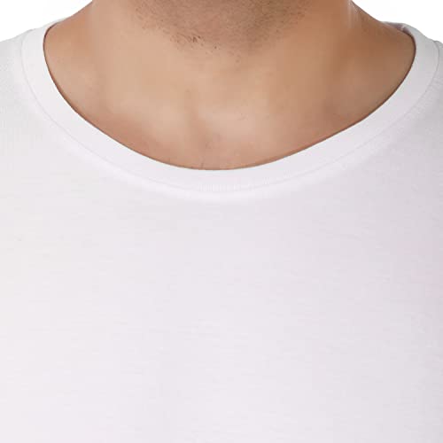 Image of Men's Plain Tshirt | Any Time Wear | Black & White Tshirt | Regular fit Half Slevees Round Neck Pure Cotton White Color Combo Pack of 3Tshirt S