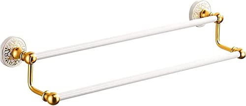 Gszcczs Eleganter Handtuchständer Weiß-Gold 50 cm