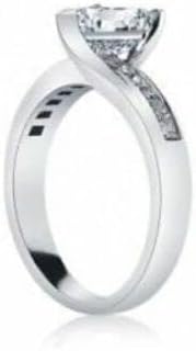 1 Carat Trillion Cut Diamond Solitaire Ring, 925 Sterling Silver, 14k White Gold Plated, Wedding Anniversary