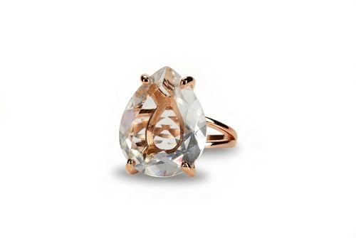 Bague en Or Rose 14k avec Quartz Cristallin : Finis les Bijoux Qui Ternissent au Quotidien