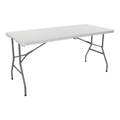 Mesa Catering y Camping Plegable Portátil Rectangular 122cm, 150cm, 180cm, 240cm | Dayron | Multiusos: Camping, Eventos en Espacios Exteriores o Interiores | Resina y Patas Acero