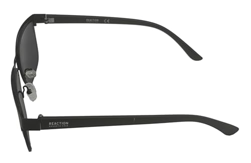 Kenneth Cole Reaction Mens Matte Black Metal Rectangle Sunglass KC1413 2A4