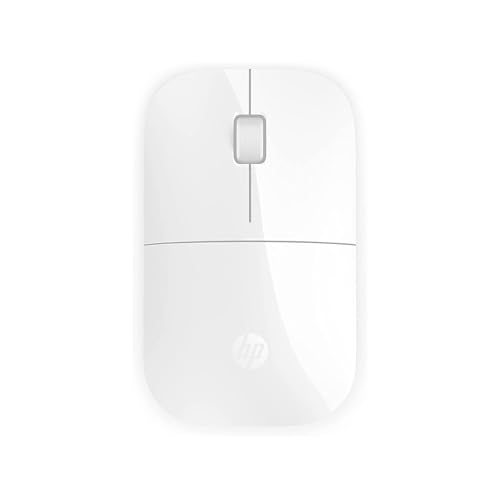 HP Z3700 - Ratón Inalámbrico (1200 PPP, 3 Botones y Rueda de Desplazamiento, Batería 16 Meses de Duración, Tecnología LED, USB y Windows Vista/7/8/10 Disponible) Color Blanco