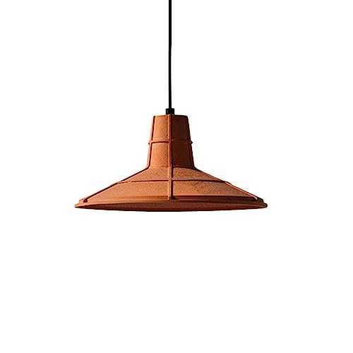Chandelier lustre en ciment avec suspension à carreaux orange réglable