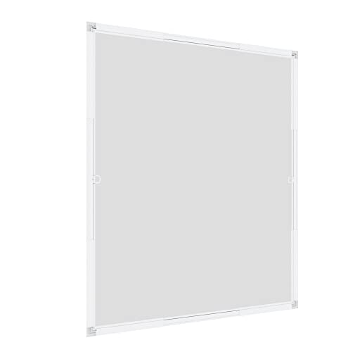 Windhager Insektenschutz | FlexiFit Teleskop Fenster 100 x 120 cm | Fliegengitter Teleskoprahmen Insektenschutz Fenster Fenstergitter | Rahmen verstellbar | zum Einhängen | weiß