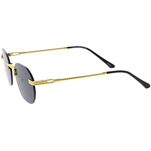 Image of zeroUV Geometric Vintage-Inspired Metal Frame Polygon Sunglasses D240