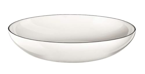 à table ligne noire Pasta-/Suppenteller 22 cm, Weiß