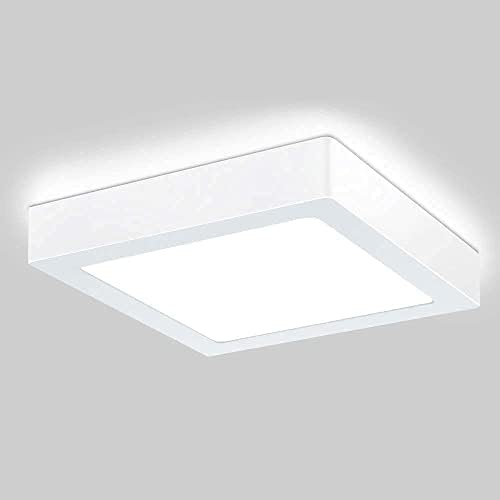 Depuley 24W Led Flush Mount Ceiling Light Fixture,11.81" Flat Square Surface Mounted Panel Light,LED Ceiling Lighting for Bedroom,Hallway,Bathroom,Kitchen,1920lm 6000k Daylight,Not-Dimmable