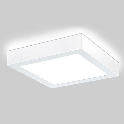 Depuley 24W Led Flush Mount Ceiling Light Fixture,11.81" Flat Square Surface Mounted Panel Light,Led Ceiling Lighting For Bedroom,Hallway,Bathroom,Kitchen,1920Lm 6000K Daylight,Not-Dimmable #TOP3