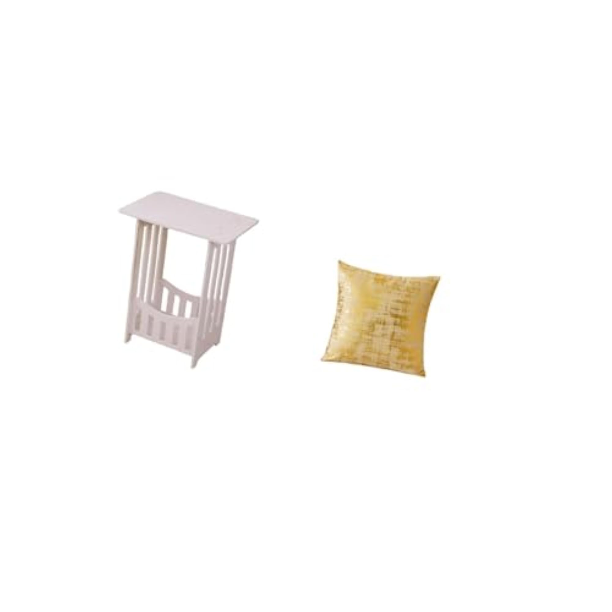 Portable Bedside Table with Elegant Throw Pillow Cover