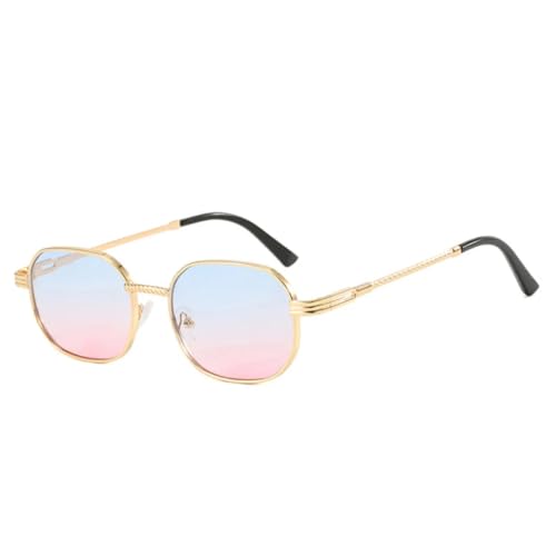 Lunettes de soleil rétro anti-éblouissement monture métal pour yeux sensibles