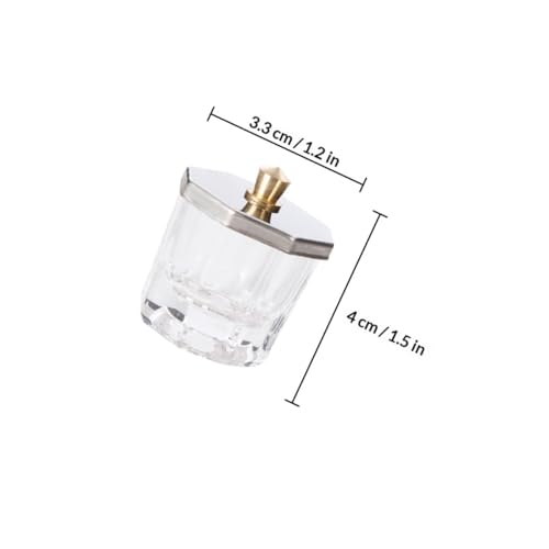 Set 3 recipientes de cristal para manicura con tapa miniatura 2