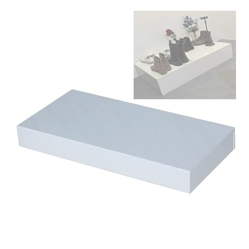 Grande base de support d'affichage minimaliste blanche haute résistance pour galerie