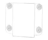 Window Sign Holder 4"W x 6"H with Suction Cups Double Sided Clear Acrylic for Upcoming Music and Event Schedules and Announcements for Conventions and Trade shows by Marketing Holders