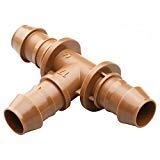 Rain Bird BT50/4PK Drip Irrigation 1/2" Barbed Tee Fitting, 4-Pack x 5