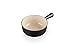 Emaliowany rondel żeliwny Le Creuset do fondue 20 cm, 1,9 litra, czarny mat